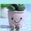 Cute Cartoon Plush Potted Plant Keychain Adorable Soft Toy Decorative Doll