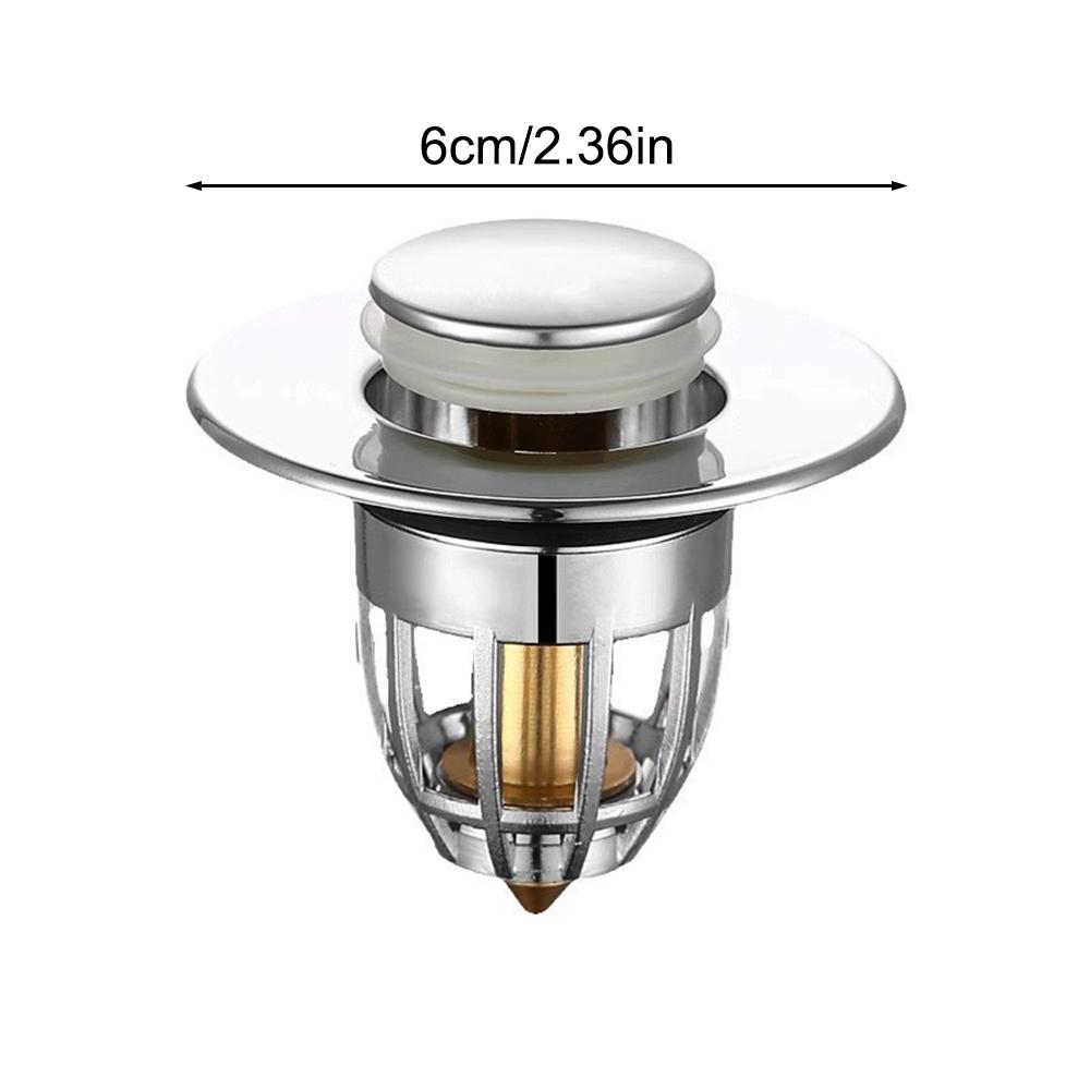 1 Stück Waschtisch-Ablaufstopfen, Bouncing Core, Ablauf, Insektenschutz, Geruchsschutz, Verstopfungsschutz, Filtersieb-Presse