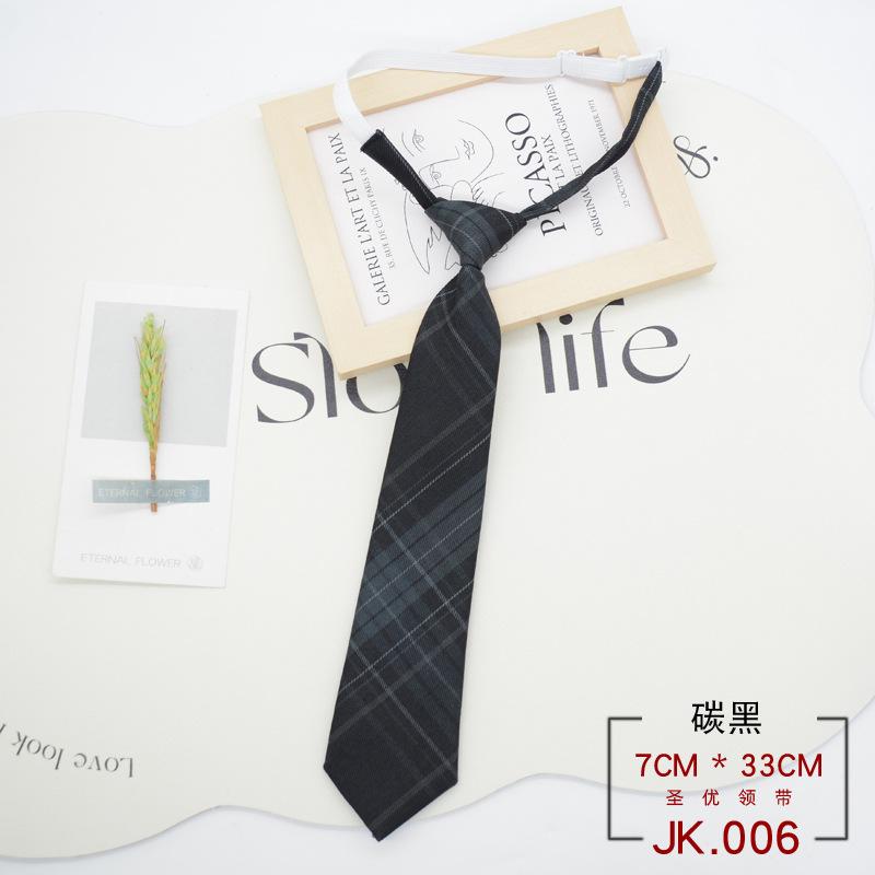 Tie Plaid Women Free Knotting Student College Style Japanese Short Uniform School Uniform Accessories Lazy
