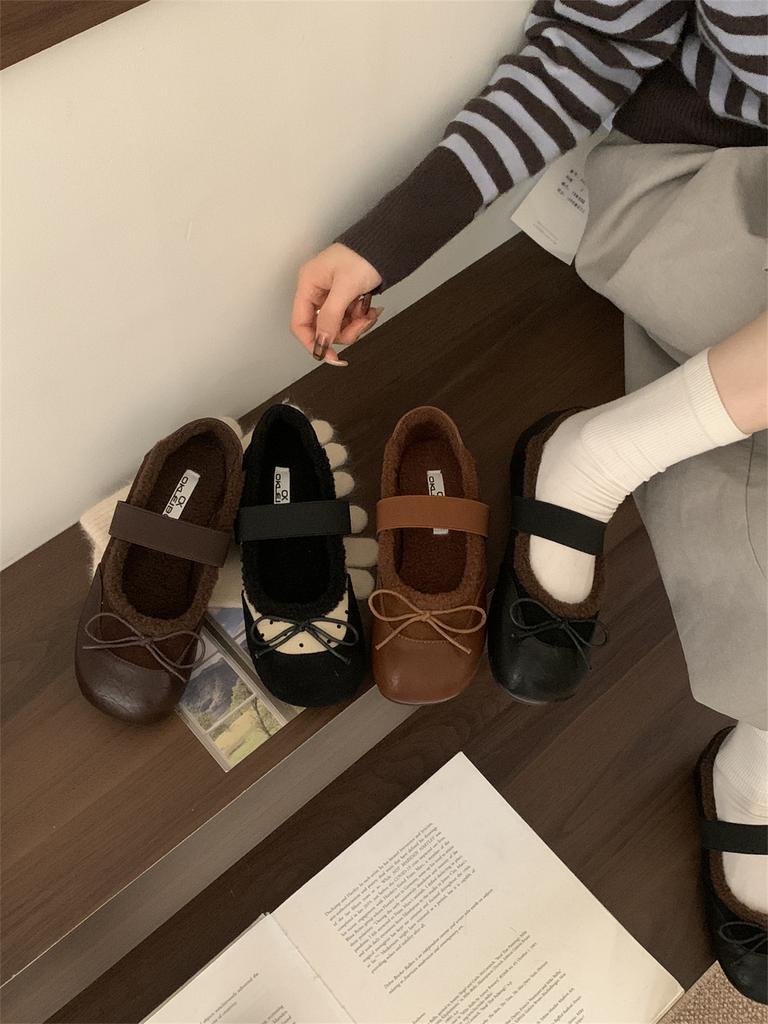 French Soft-soled Beanie Shoes Children 2025 Autumn Bow Temperament with Skirt Evening Single Shoes Commuter Mary Jane Shoes