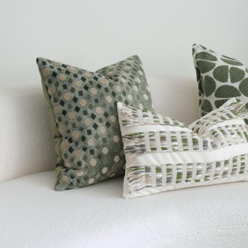 30X50/45X45CM Green Throw Pillow Cover Cut Velvet Waist Cushion Cover Decor Home Decorative Pillowcase 2026 New