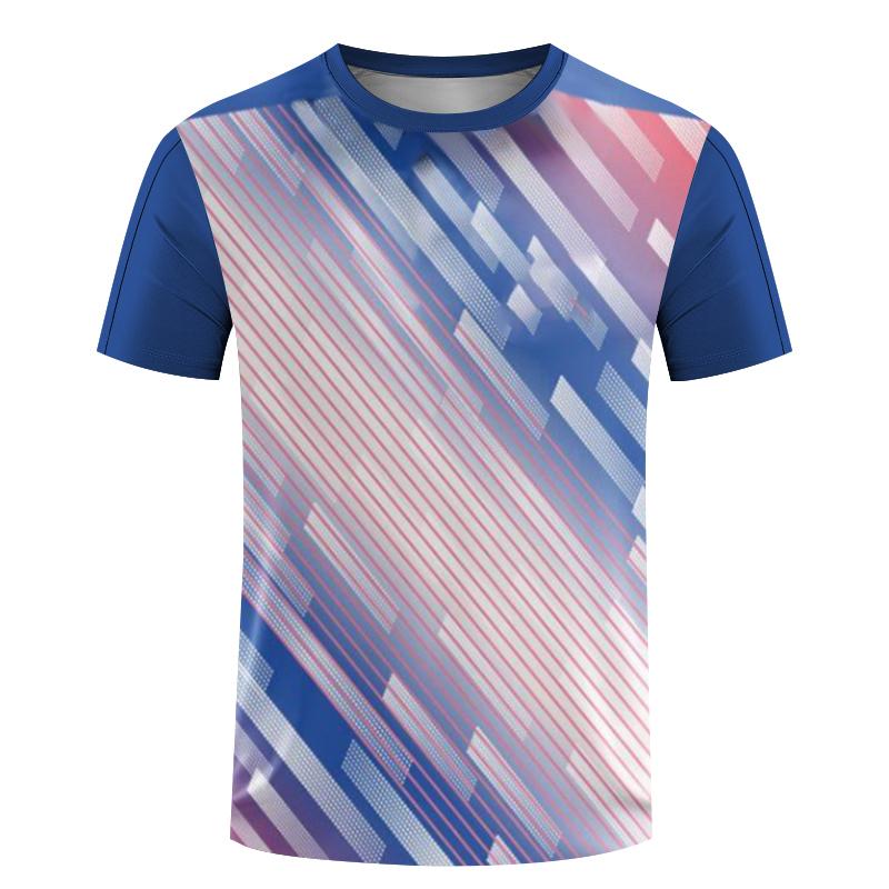 Summer Men's Training Wear Fitness Running Men Tshirt Breathable Ultra Thin Large Top Women Badminton Short Sleeve Training Wear