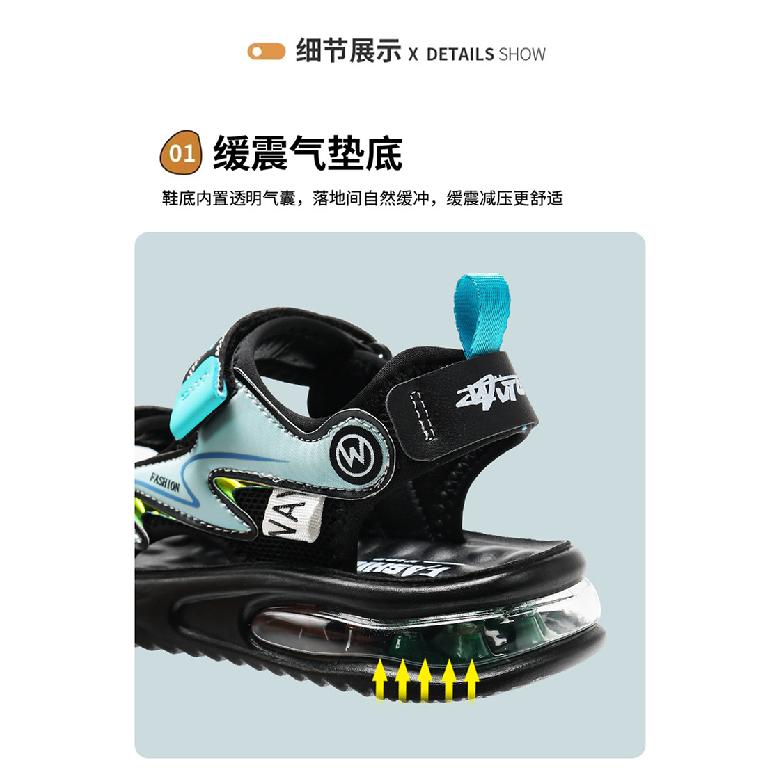 Boys' Sandals New Children's Sports Beach Shoes for Older Kids with Air Cushion Soft Sole Boys' Summer Lightweight Sandals