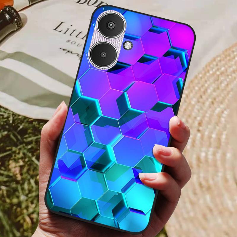 For Xiaomi Redmi 13C 5G Case Redmi13C Cool Painted Silicone TPU Soft Cover for Xiaomi Redmi 13C 5G Cases Black Protective Shells