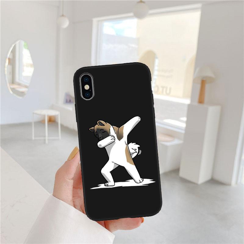 

Мягкий чехол PP24 Dabbing Dog для iPhone 16 15 14 13 12 Pro Max Plus Mini iPhone 12 Pro Max