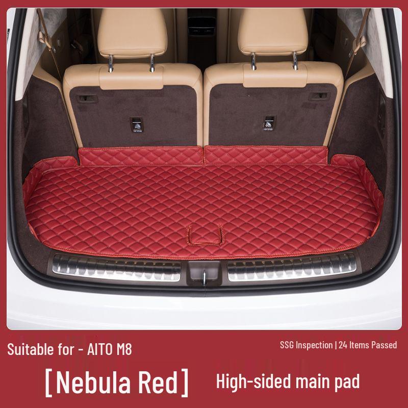 AITO M8 2025 Kofferraummatte Vollabdeckung für Huawei AITO M8 Fünf-Sitzer/Sechs-Sitzer Heckklappe
