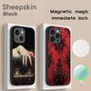 Super cooles Vampir-Mode-Muster Design Handyhülle Für iPhone 17 16 15 14 13 12 Plus Pro Max High-End Luxus Magsafe Lammleder