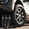 Tire Air Down Tool Auto-Stop Adjustable Deflator Valve Kit For Offroad 4X4 Screw-On Black