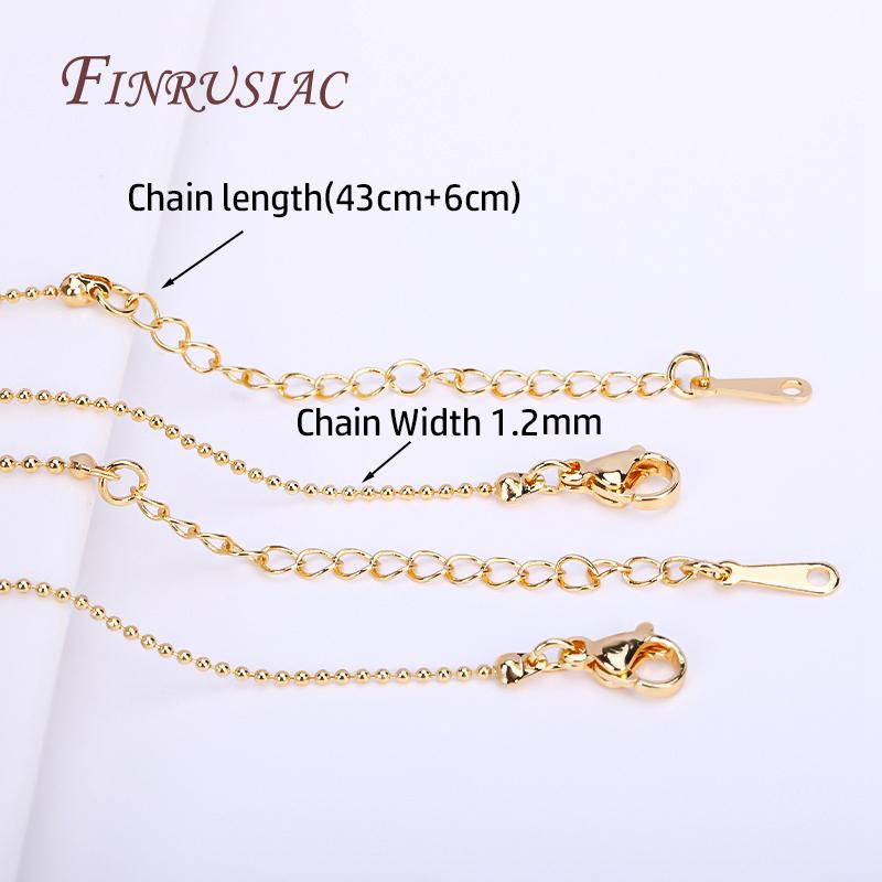 18K Real Gold Plated 49cm Length 1.4mm O Chain and 1.2mm Bead Chain For Necklace Making,Lobster Clasp Thin Chains Wholesale