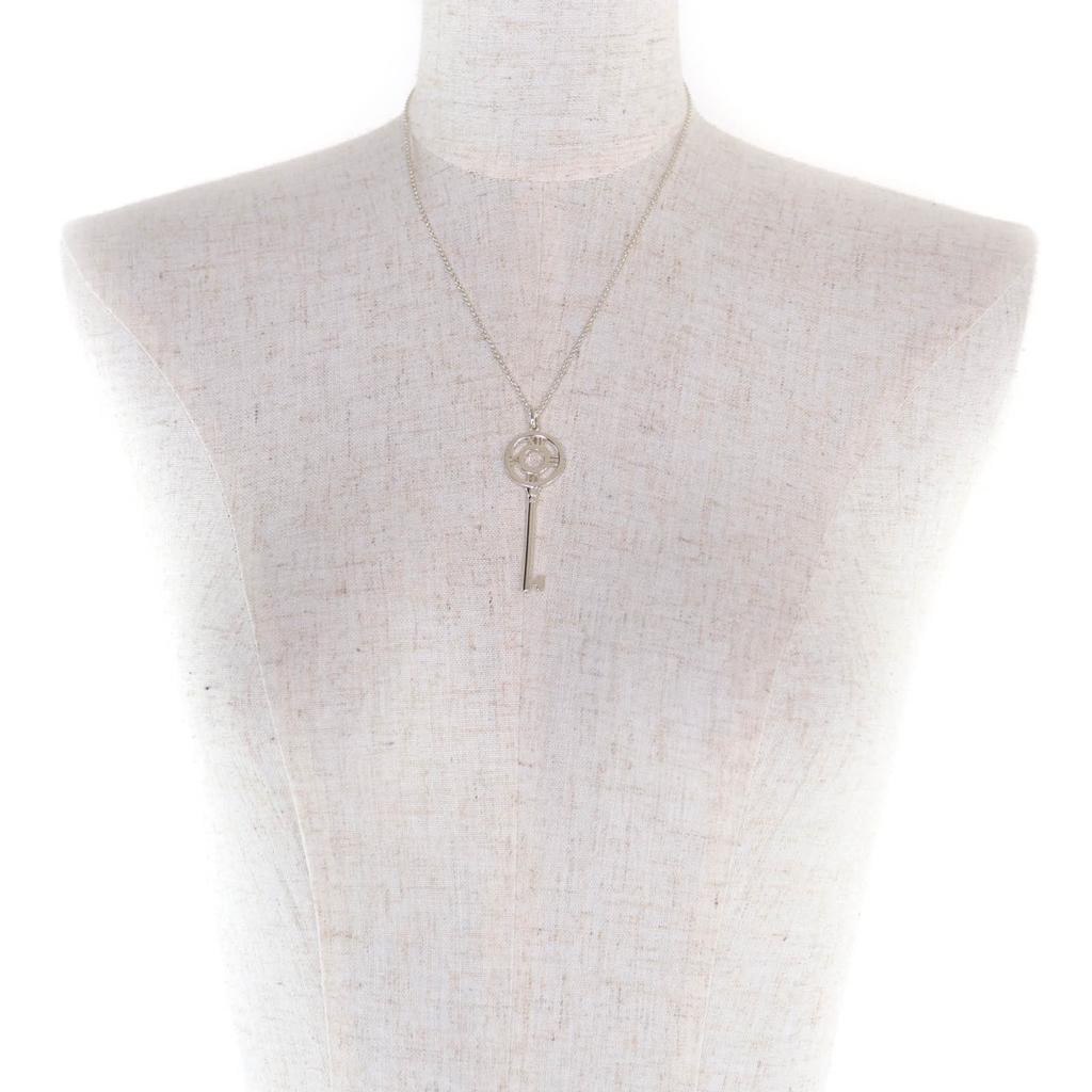 Great TIFFANY&Co. Necklace Atlas Key Silver AG925 Women Used