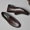 New Men's Genuine Leather Shoes Casual Loafers Men Slip-on Business Dress Shoes All-Match Wedding Shoes Luxury Brand Male Oxford