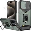 Case For iPhone 16 15 14 13 12 11 Pro Max Plus 8 7 Plus XR X SE  Card Holder Slot Military Wallet Slide Camera Grade Case