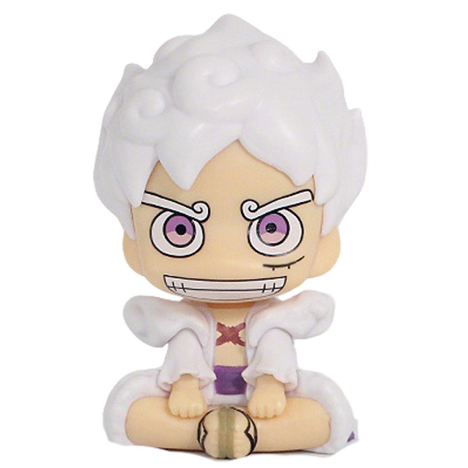 10cm One Piece Anime Model Look Up Monkey D Luffy Gear 5 Q Version Action Figure Statue Figure Collection Playthings