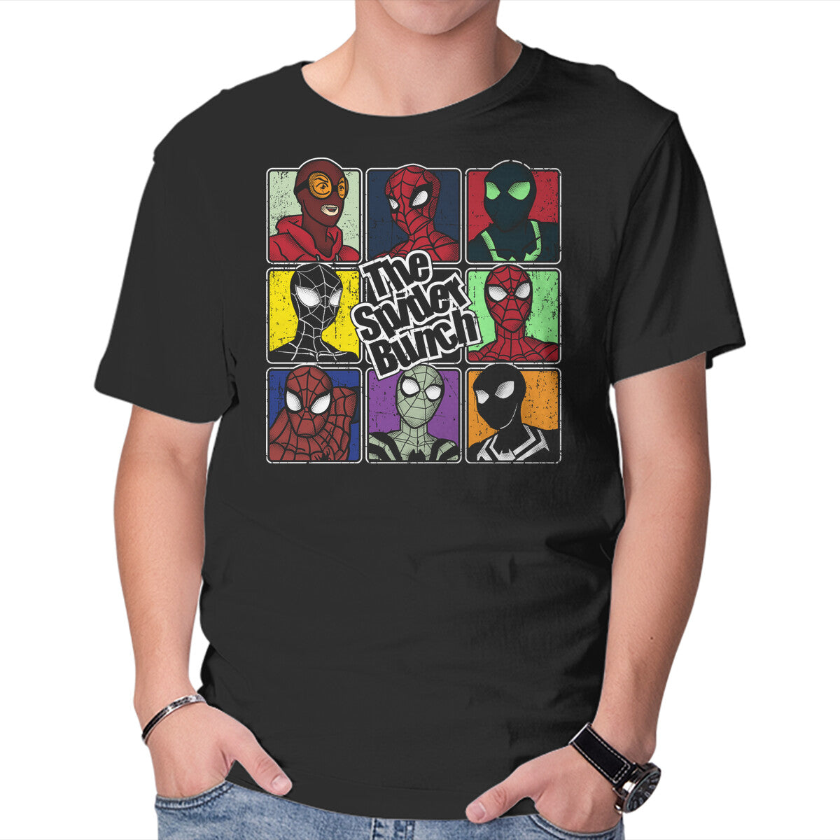 Unisex Crew Neck T-Shirt The Spider-man Bunch Graphic Short Sleeve Casual Tee XXXXL