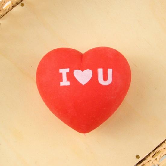 Red Love Heart Squeeze Toy Stress Relief Heart Shape Stress Ball Sensory Fidget Toy Decompression Tool Valentine's Day Gift Party Favors