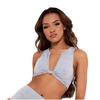 Missy Empire Womens/Ladies Twist Knot Jersey Plunge Crop Top