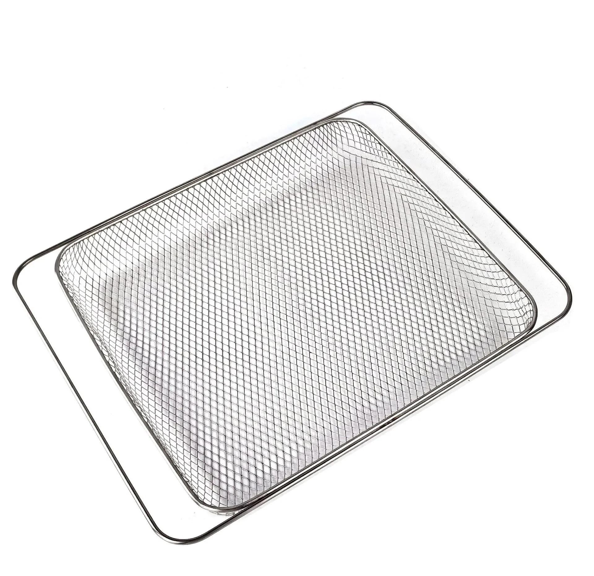 

Replacement Oven Roasting Basket Grill Tray Rack 304 Stainless Steel Air Fry Basket for Ninja Foodi SP100/SP101B1/SP300 DT200
