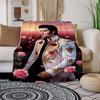 """Elvis Presley Inspiriertes Weißes Jackett mit Goldstickerei - Limitierte Edition""Decke Flanell Überwurfdecke für Sofa, Bett, Reisen, Camping, Of"""