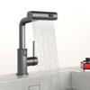 Waterfall Temperature Digital Display Basin Faucet Pull Out Stream Sprayer Hot Cold Water Sink Mixer Wash Tap For Bathroom