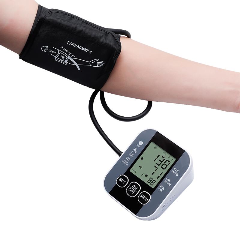 Arm Automatic Blood Pressure Monitor BP Sphygmomanometer Portable LCD Screen Digital Blood Pressure Monitor for Health Care