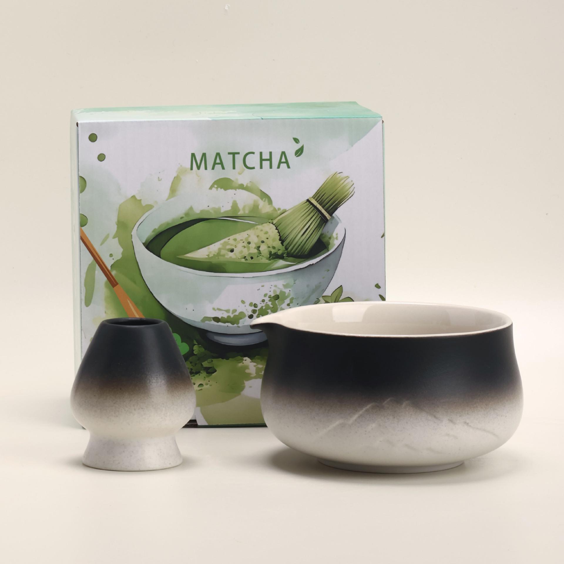 Matcha set glaze painting colored maple tea bowl set matcha tool matcha brush bowl mixer tea ware