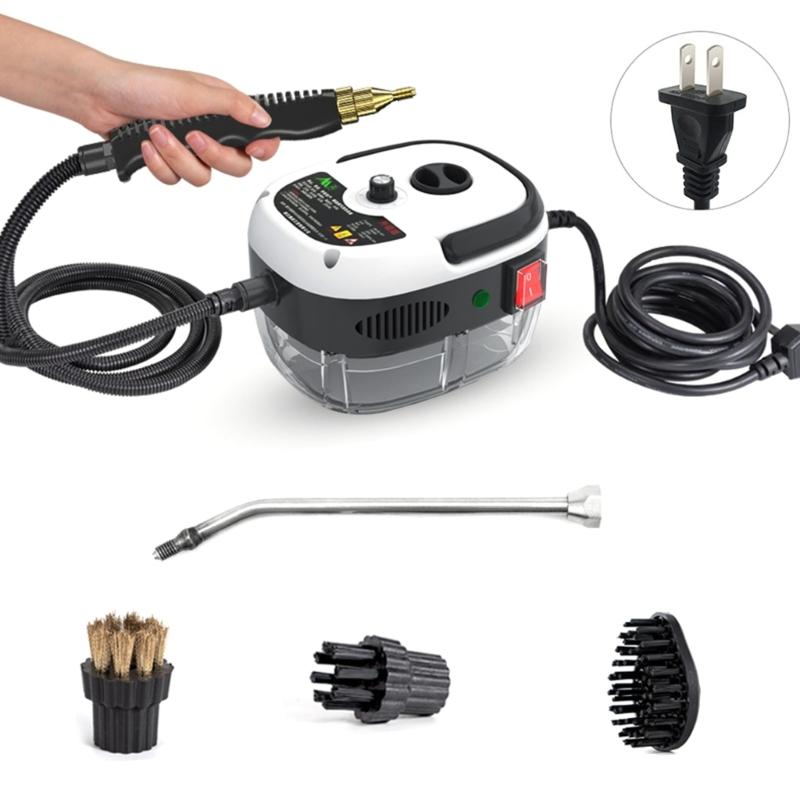 Buharlı Temizleyici 2500W El Tipi Buharlı Temizleyici 6 Hızlı Yüksek Basınç Sıcaklık Buharlı Temizleme Makinesi Fırça Başlıkları ile