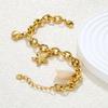 Summer Waterproof Ocean Bracelet For Women With Shell And Starfish Decor In Gold Tone Elegant Accessory