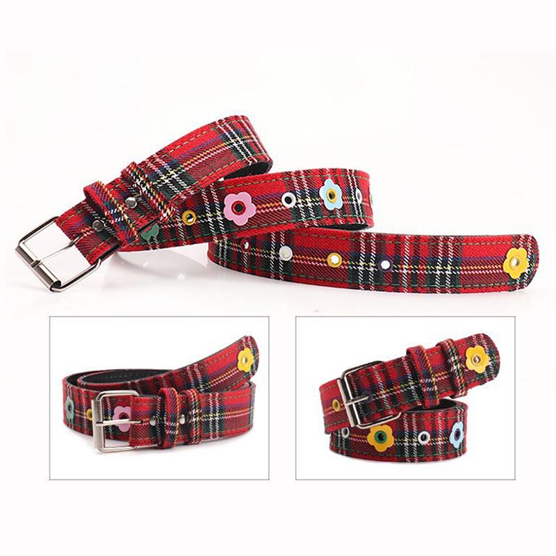 Women'S Y2K Belt With Plaid Denim Jeans Decoration Dopamine Belt Accessories For American Hot Girl
