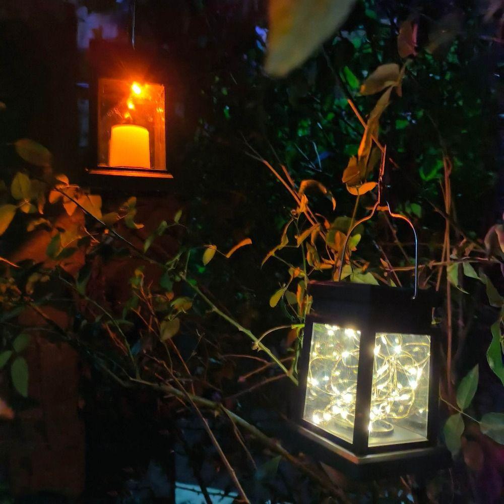 Wasserdichte Solar-Hängeleuchte Leuchtende LED-Windlichter Tischparty Dekorativ