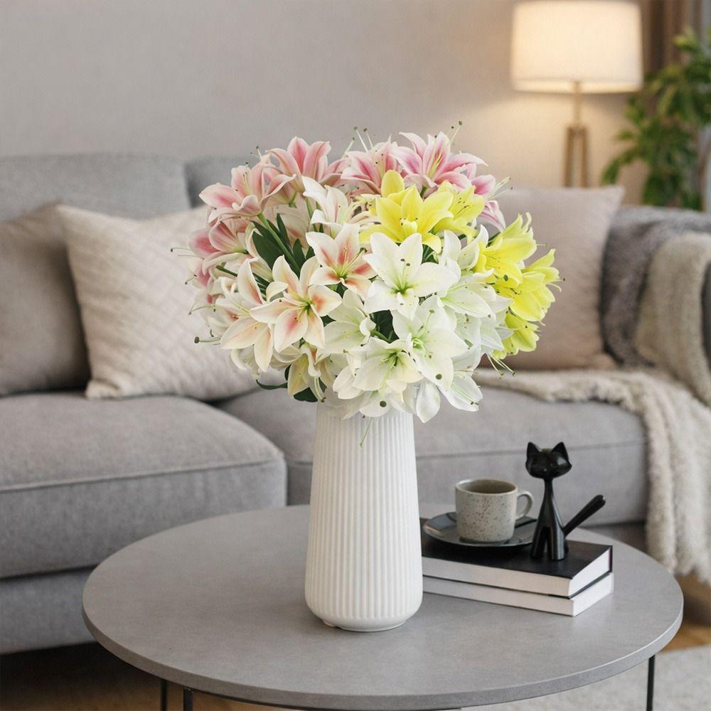 Floral Arrangement Fake Flowers 18 Heads Flower Bouquet Wedding Bouquet  Photography Props