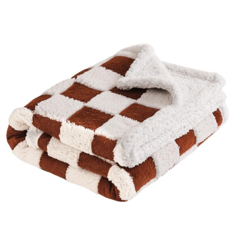 Pet Waterproof Blanket Flannel Shu Cotton Lint Sherpa Thickened Pet Blanket Kennel