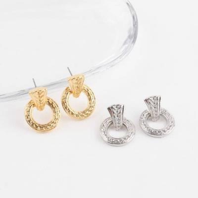 Women's Vintage Twisted Ring Gold Silver Bold Ring Earrings