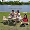 MOBIGARDEN Outdoor Portable Folding Table and 4 Chairs Set