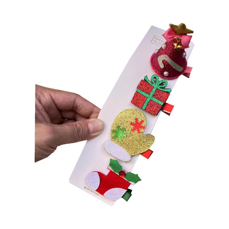 Ensemble de chouchous et pinces Rouges Festifs pour Enfants