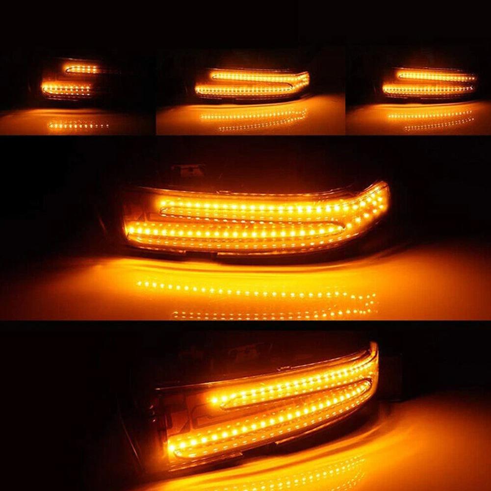 2Pcs LED Mirror Turn Signal Light Waterproof Side Mirror Indicator Lamp Exterior Mirror Turn Signal Lamp Car Accessories