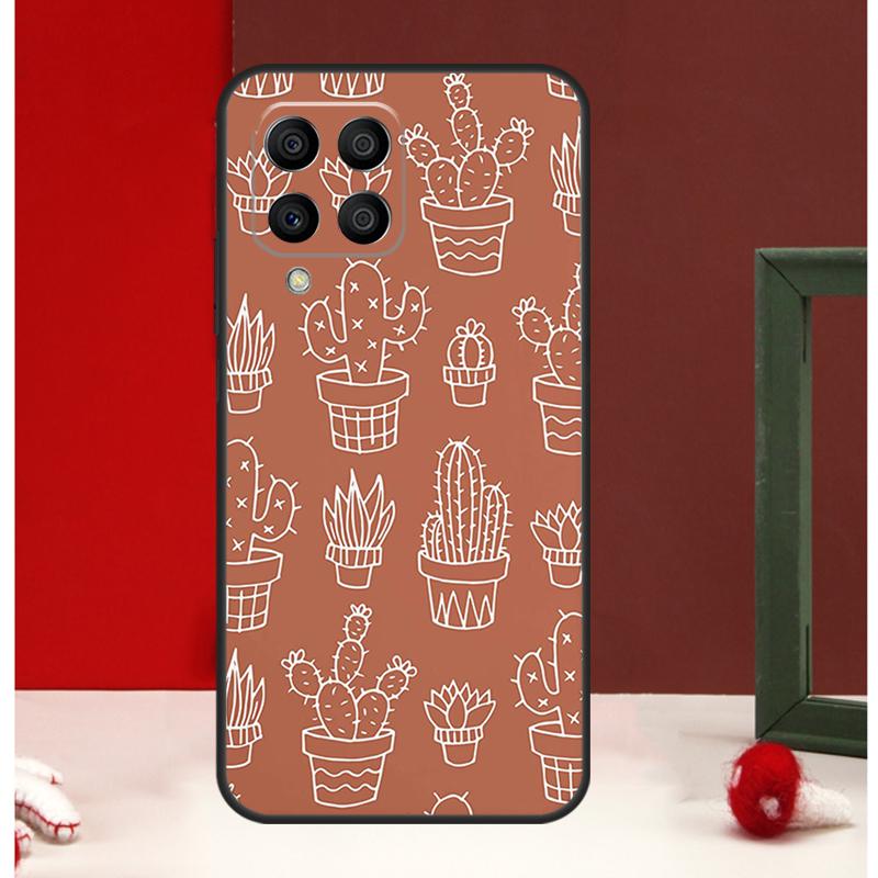 Boho Botanical Leaf Cow Cactus Case For Samsung Galaxy M13 M53 M56 M52 M32 M16 M11 M21 M31 M35 M12 M14 M15 M36 M55 M34 M54