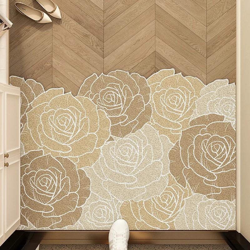Entrance Door Mat Non-Slip Free Cutting Decorative Entrance Mats for Perfect for Laundry Kitchen Guest Room Decor Foot Rug