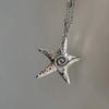 Science and Technology Sense Big Five-pointed Star Design Y2k Sweet and Cool Niche Pendant Necklace Ins Wind Retro Old