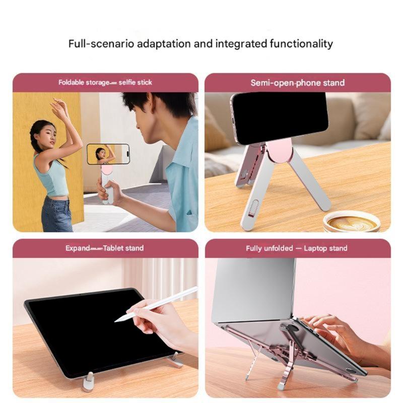 Portable Adjustable Magnetic Tablets Stand Lightweight Aluminum Alloy Laptop Holder 6 Position Tilt For Multiple Devices