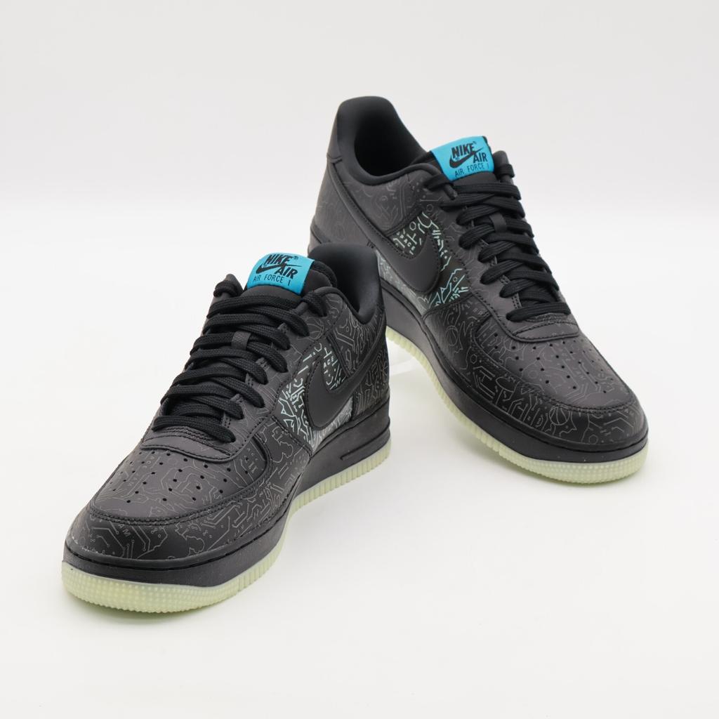 DH5354-001 Nike Air Force 1 Low Computer Chip Space Jam Black Light Blue (Men's)