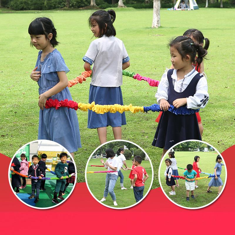 Elastische Seilschlaufe Outdoor Teamkollaboration Sportspielzeug-Sets Trainingsausrüstung Südost Nordwest Laufen Kinderspiele