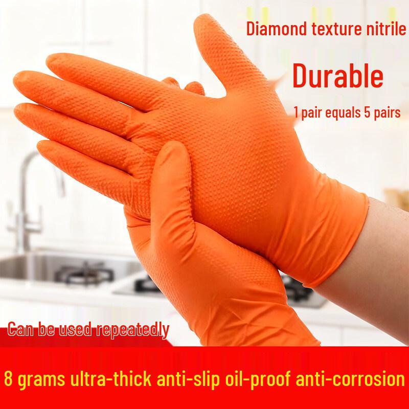 Thickened Rubber Gloves оранжевый