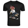 Street Demon Dog Biker Motorcycle Graphic T-Shirt