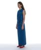 Partimento Woman Studded Denim Maxi Skirt_Mid Blue