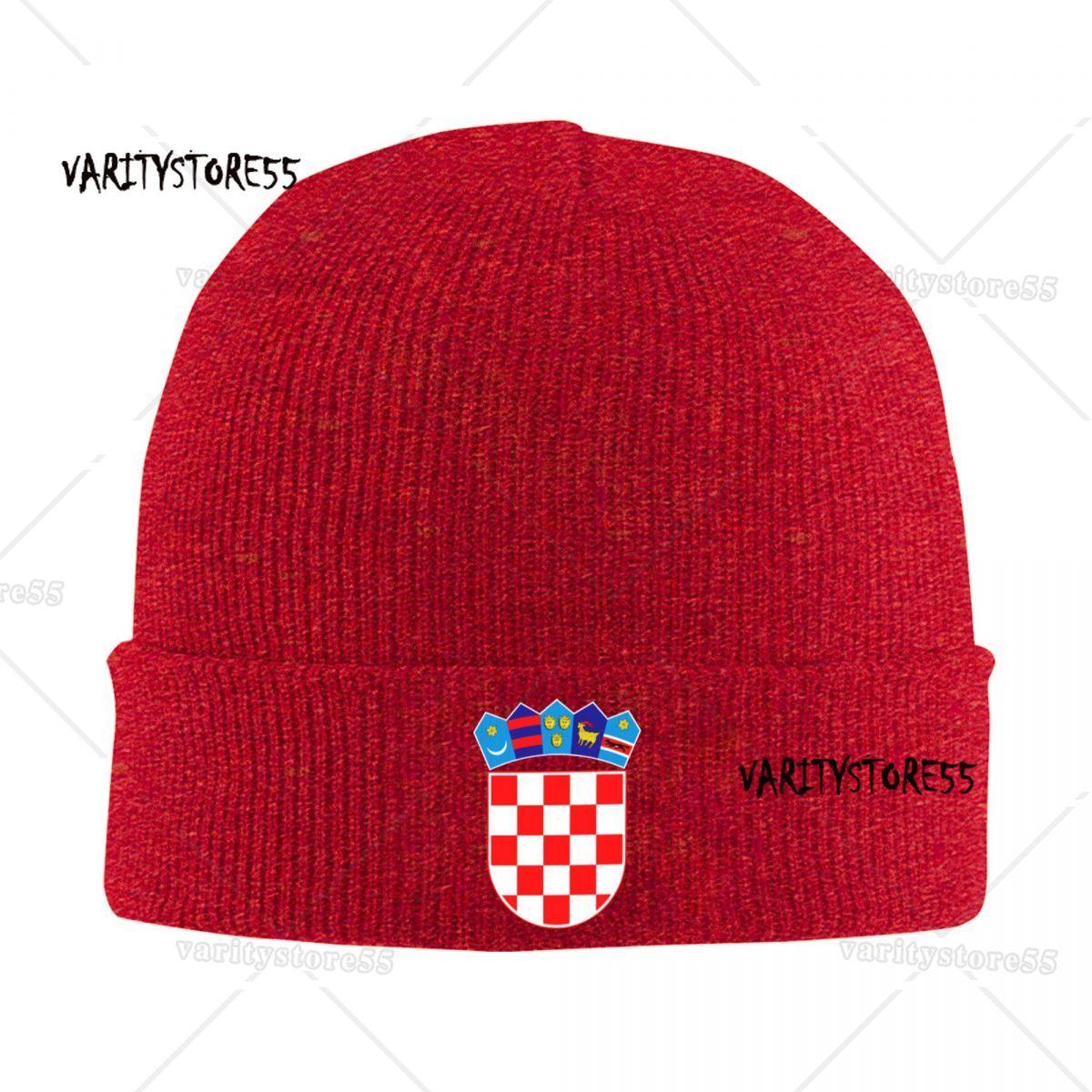 

Custom Croatia Coat Of Arms Beanie Cap Unisex Winter Warm Bonnet Femme Knit Hat Outdoor Ski Croatian Flag Skullies Beanies Caps Knit Hat