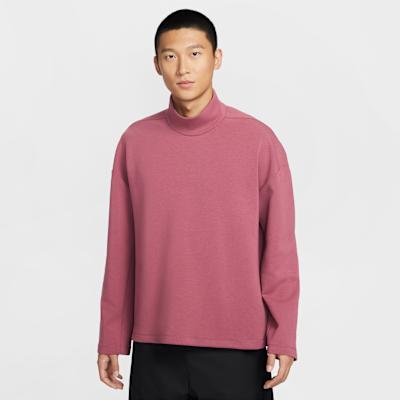 Nike T Shirts Men s Pink Stand Collar Moderate M