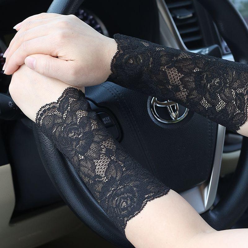 Scar Covering Tattoo Tattoo Sun Protection Female Lace Lace Wristband Decorative Cuff Thin Short Driving High Elastic Wristband
