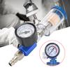 HVLP Sprayer Air Regulator Pressure Gauge +In-line Water Trap Filter JP/EU/US Adapter Air Pressure Regulator Gauge for Airbrush