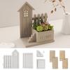 House Shaped Silicone Candle Holder Moulds for Epoxy Resin, Candle Container, Home Decoration, Succulents Planter Molds