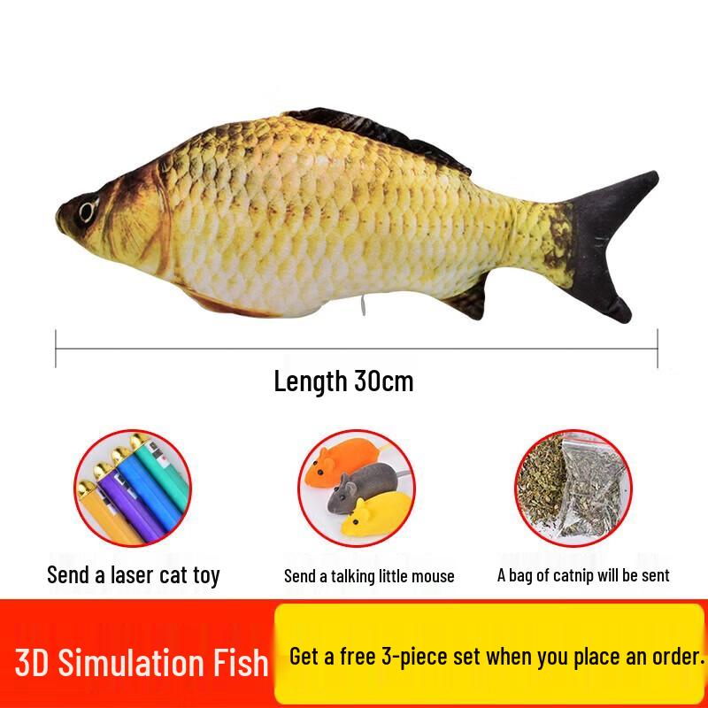 YOUNGER PET Catnip Fish Toy Set